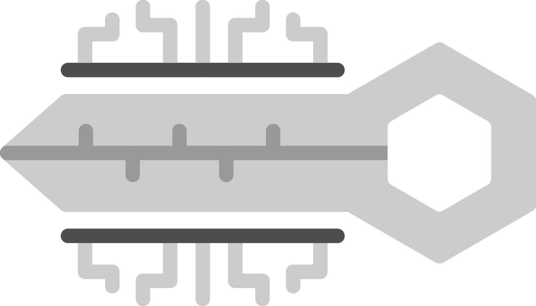 Digital key Vector Icon Design