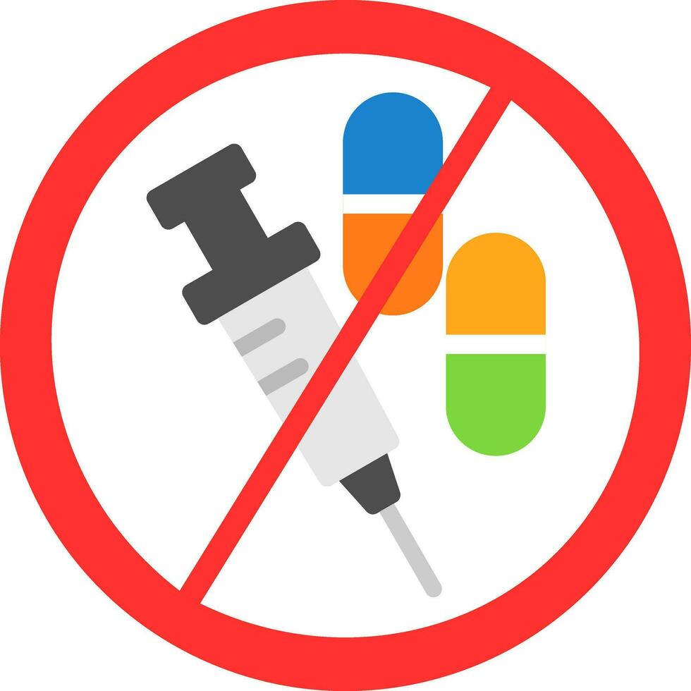 No Drugs Vector Icon Design