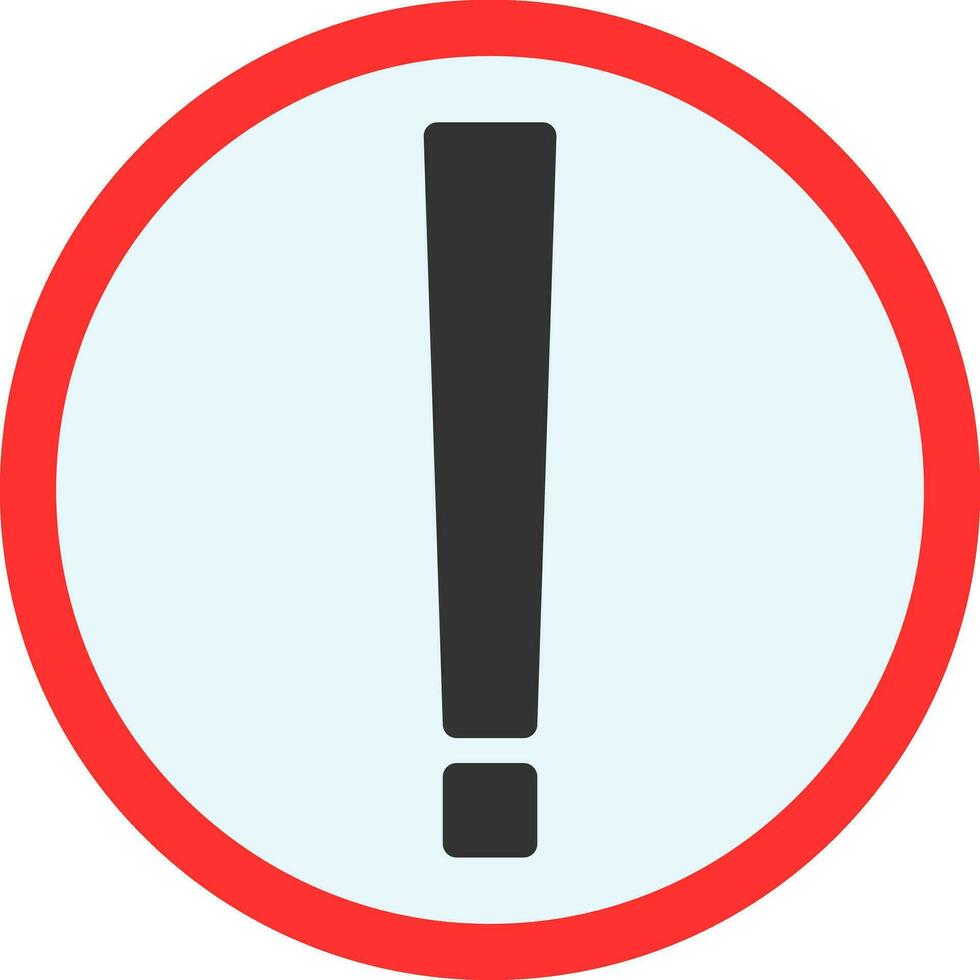 Exclamation Mark Vector Icon Design