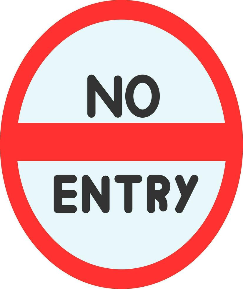 No Entry Vector Icon Design
