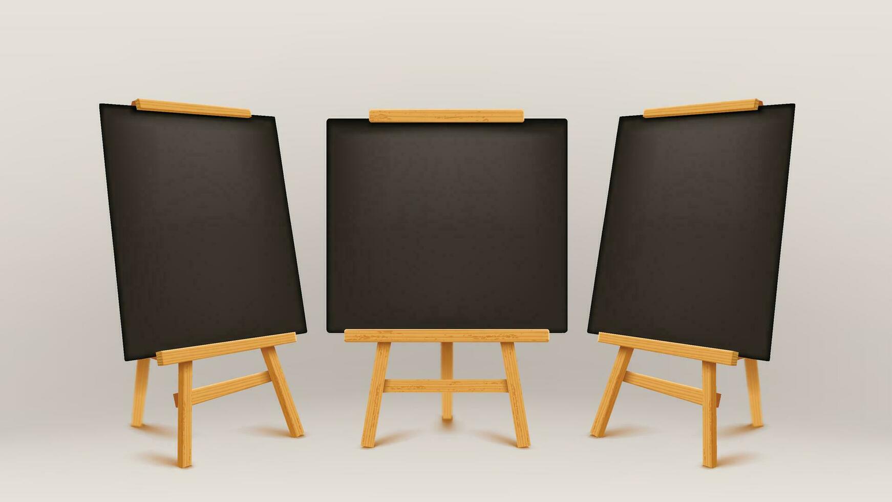 wooden flip charts black vector