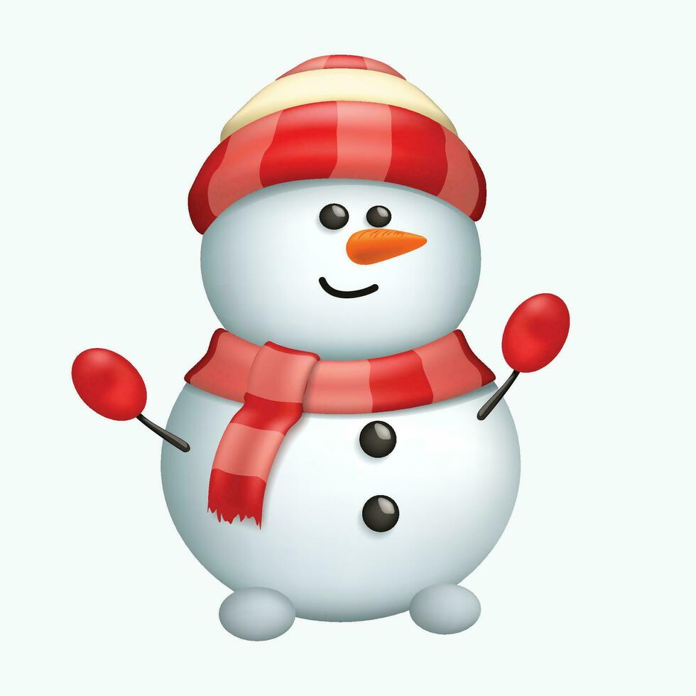 snowman isolated on white vector