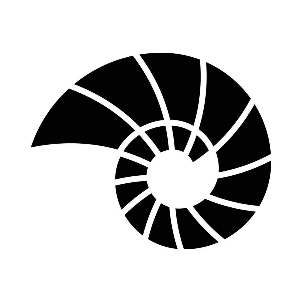 espiral cáscara vector glifo icono para personal y comercial usar.