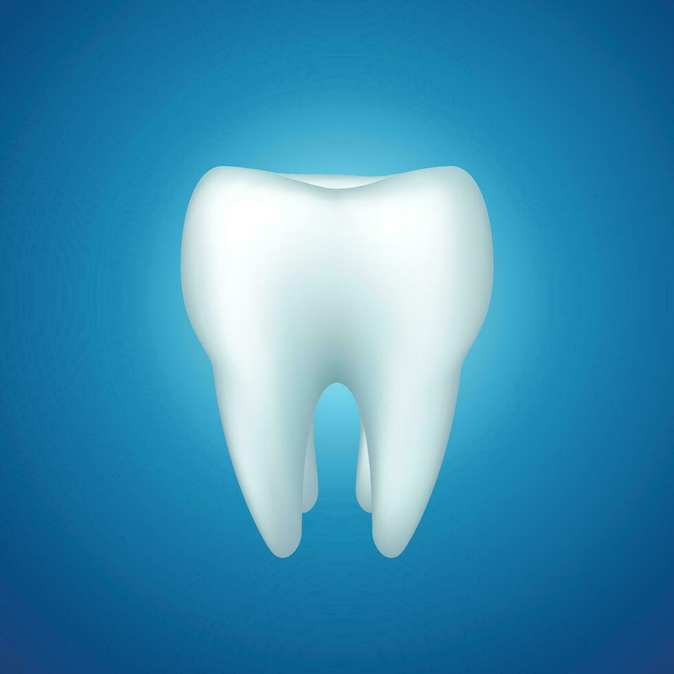 tooth on blue vector