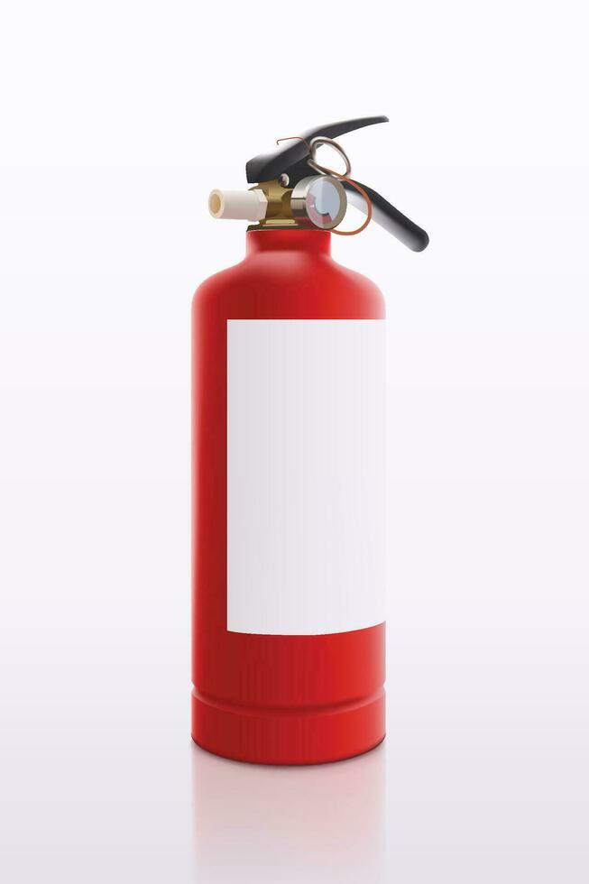 red fire extinguisher vector