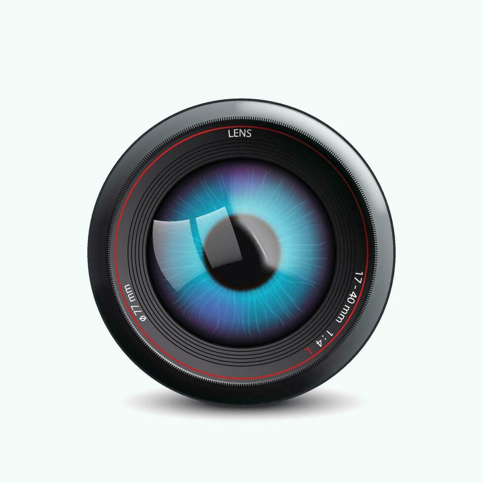 camera eye on white vector