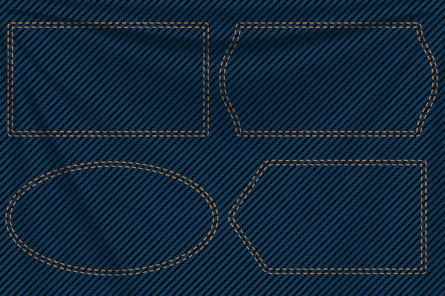 blue denim background labels 2 vector