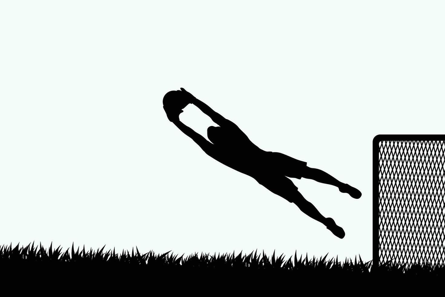 goal keeper silhouette vector