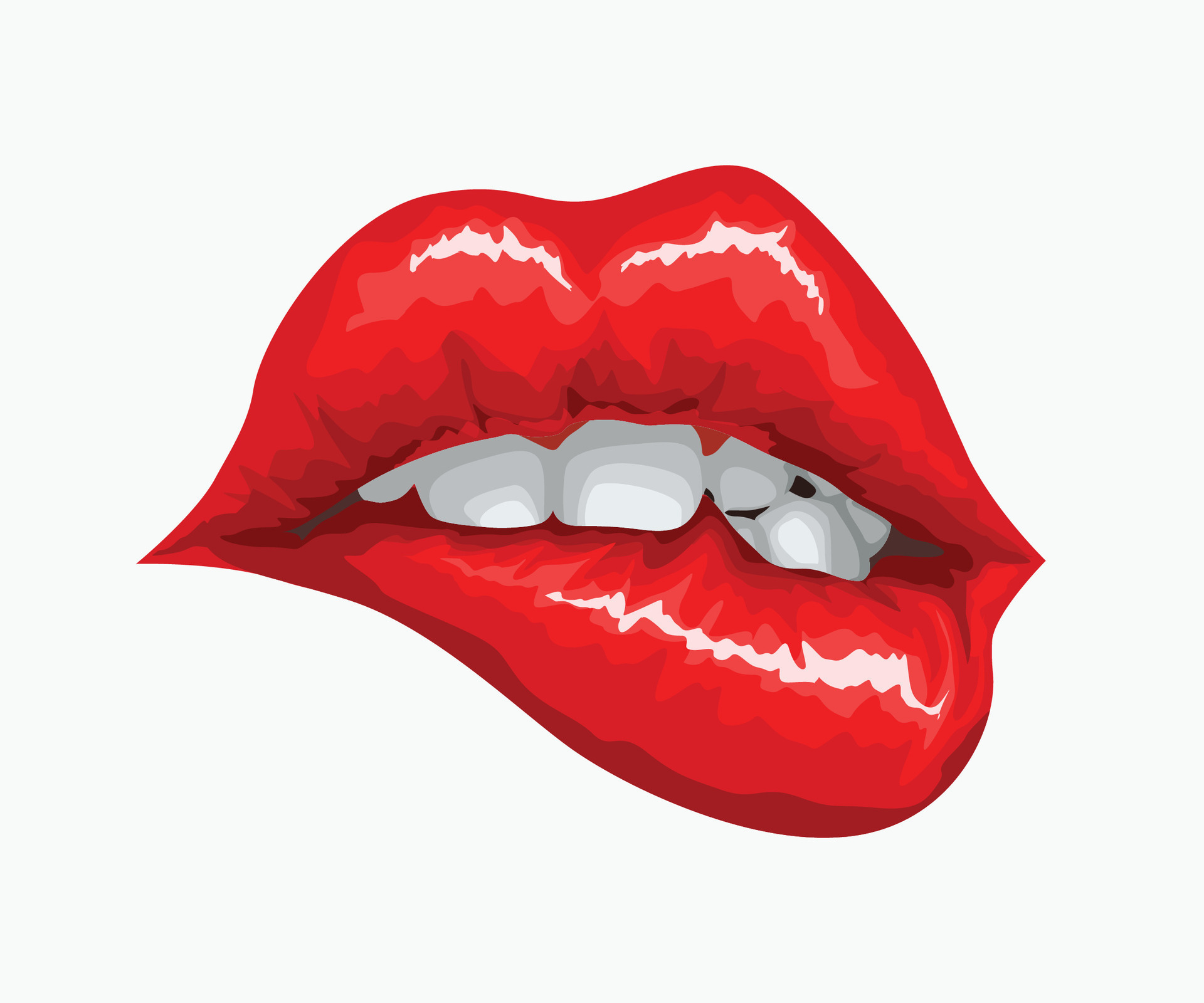 female lips bite 28664457 Vector Art at Vecteezy