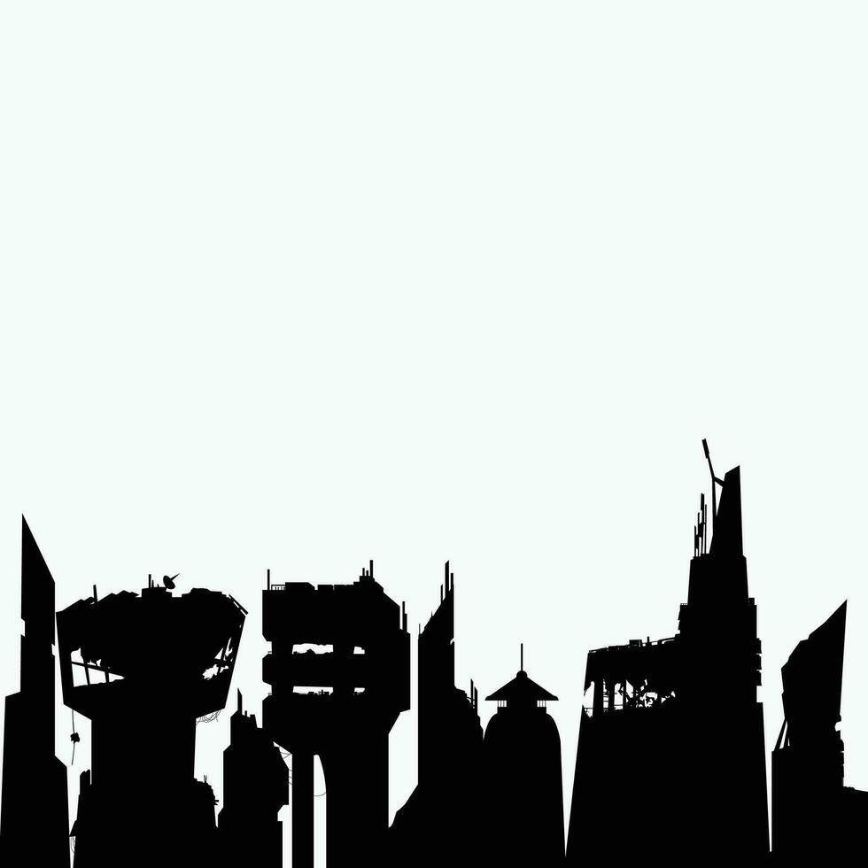 black future silhouette vector