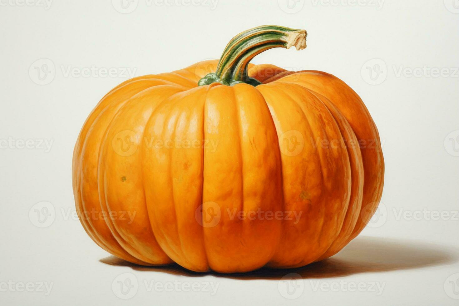 Ripe pumpkin on a white background. Organic food photo