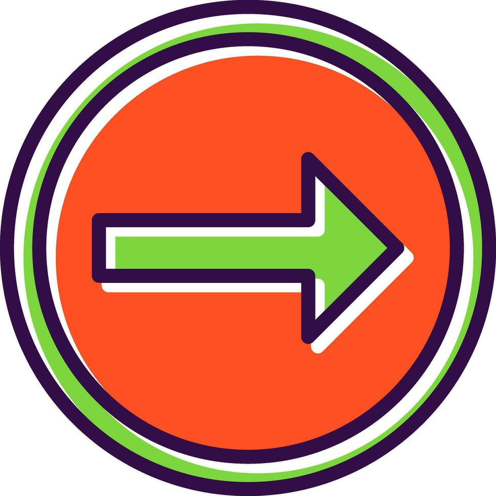 Turn Right Vector Icon Design