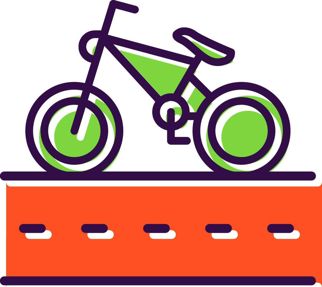 ciclo carril vector icono diseño