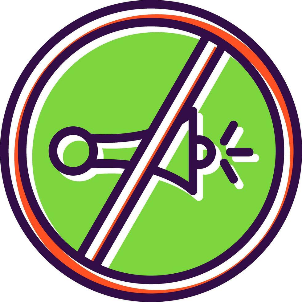 No Horn Vector Icon Design