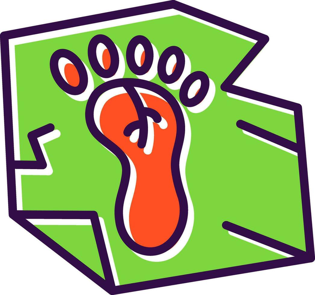 Footprint Vector Icon Design