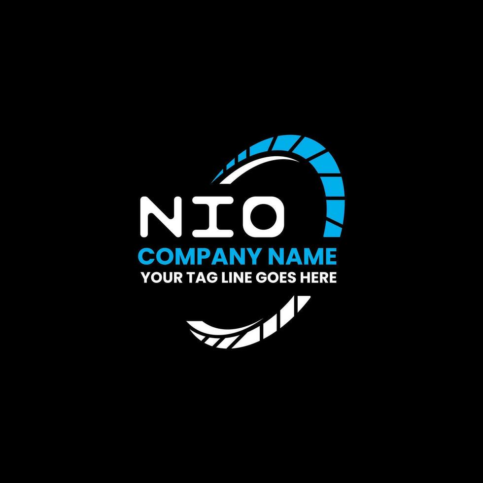 NIO letter logo vector design, NIO simple and modern logo. NIO luxurious alphabet design