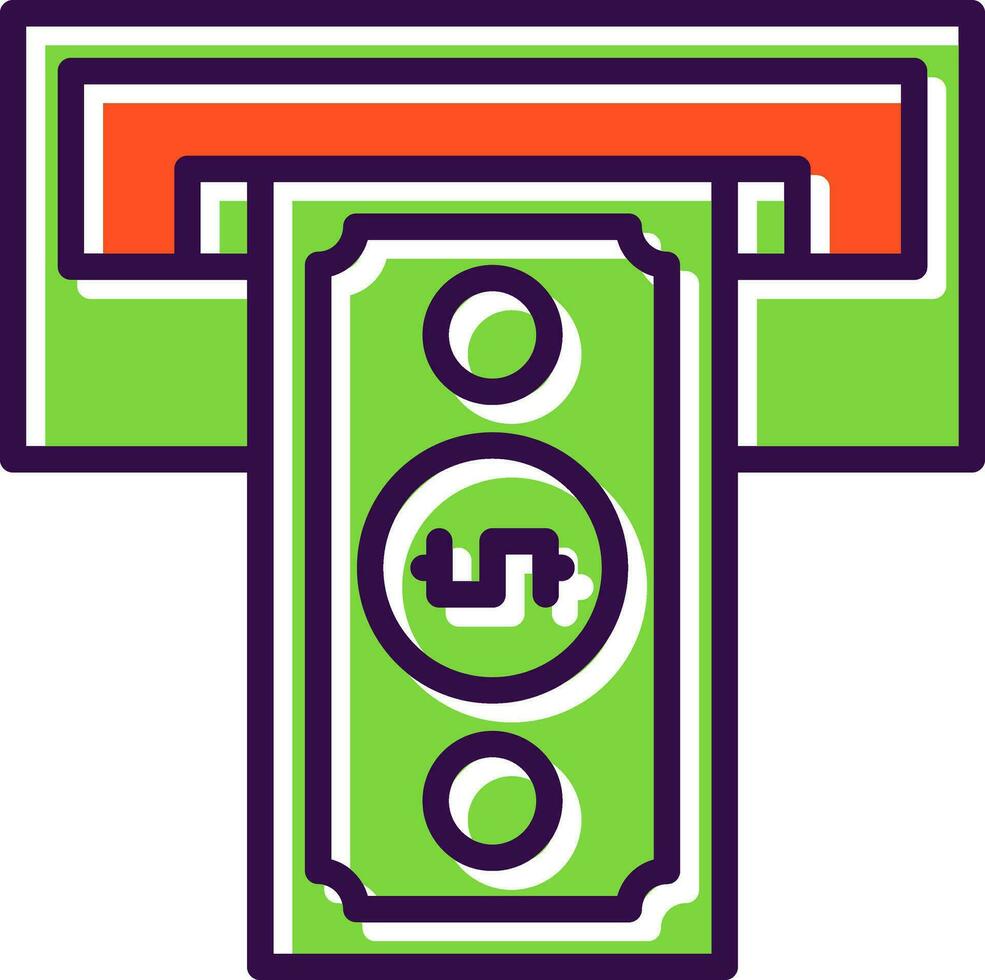 Cash withdrawal Vector Icon Design