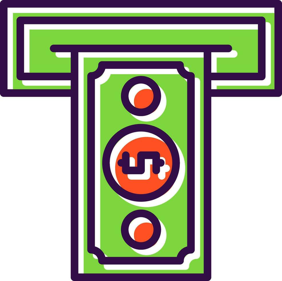 Cash withdrawal Vector Icon Design