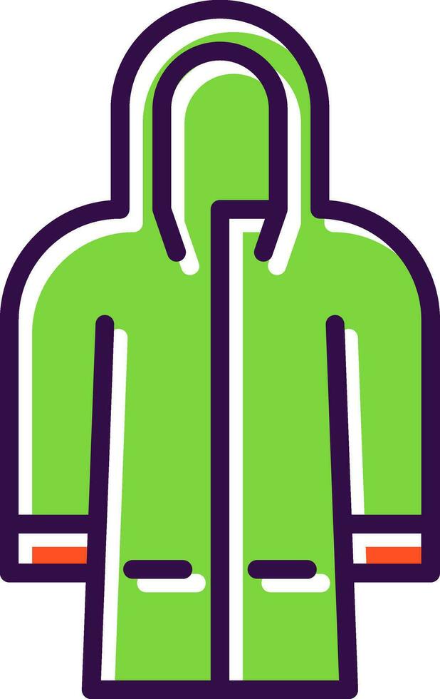 Raincoat Vector Icon Design