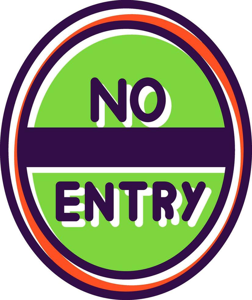 No entrada vector icono diseño