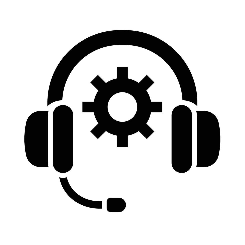 Technical Support Vector Glyph Icon For Personal And Commercial Use.
