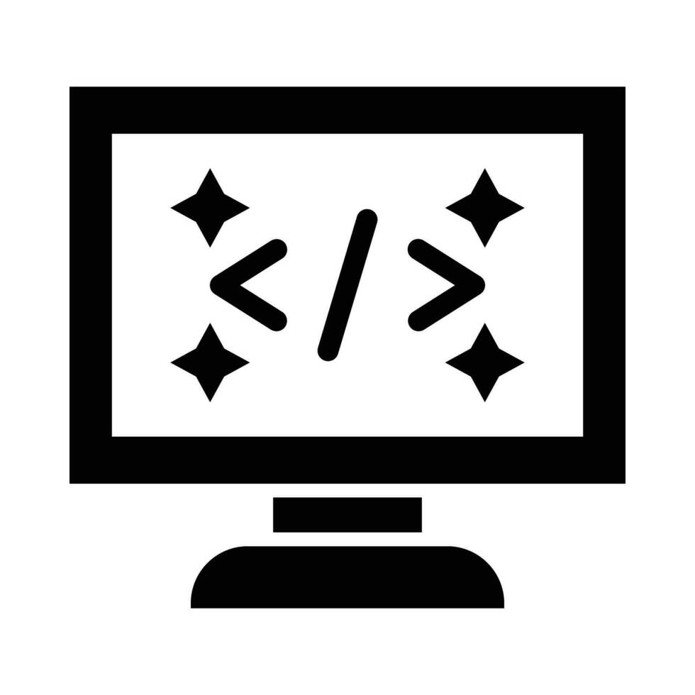 Clean Code Vector Glyph Icon For Personal And Commercial Use.