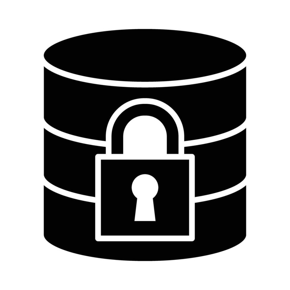 Data Security Vector Glyph Icon For Personal And Commercial Use.