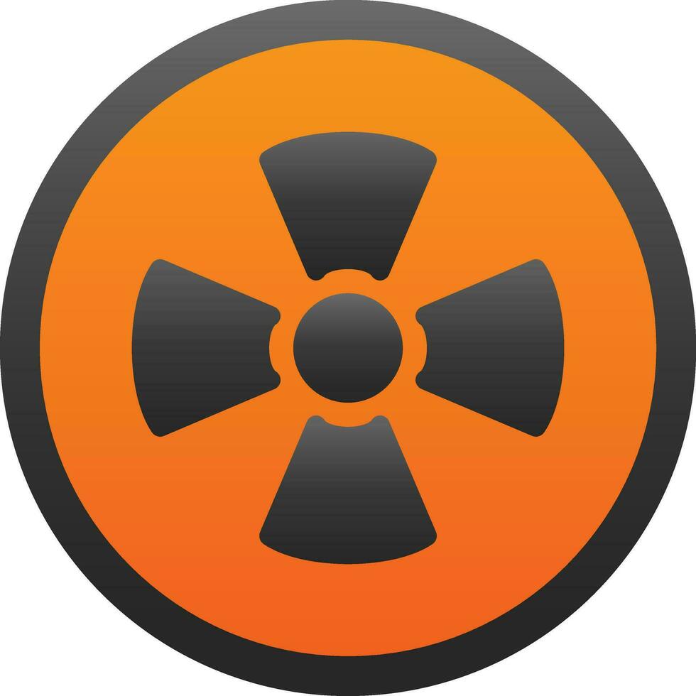 diseño de icono de vector radiactivo