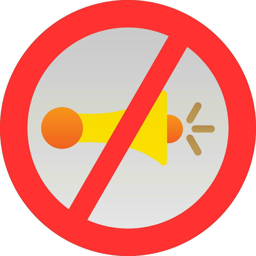 No Horn Vector Icon Design