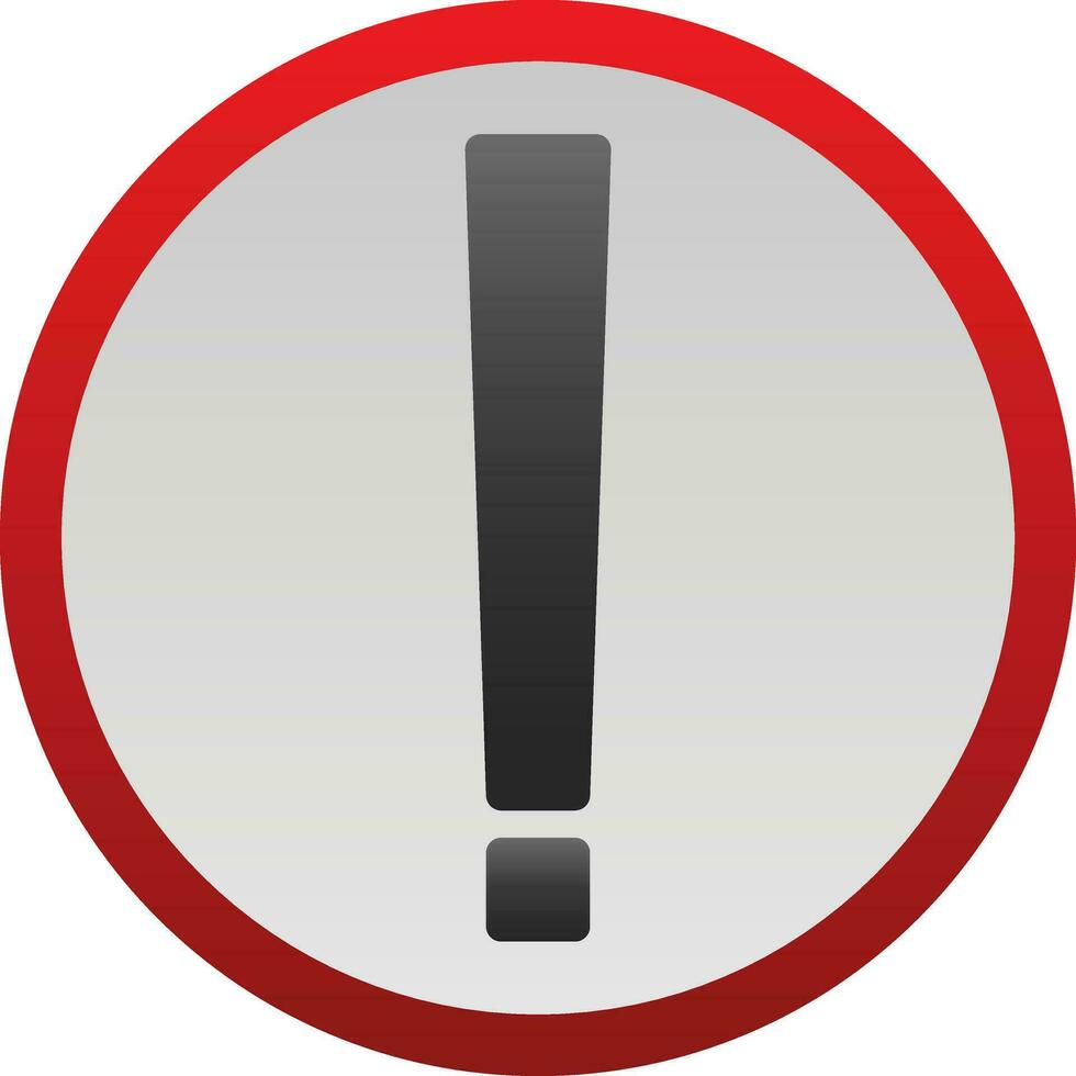 Exclamation Mark Vector Icon Design