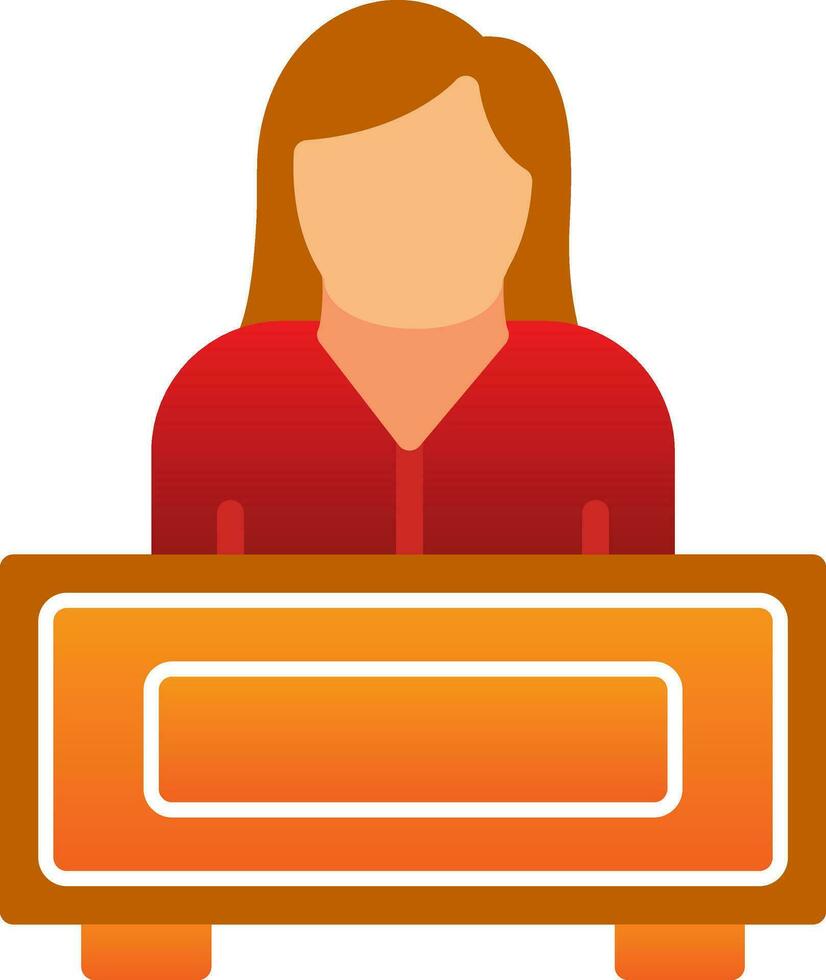 Receptionist Vector Icon Design