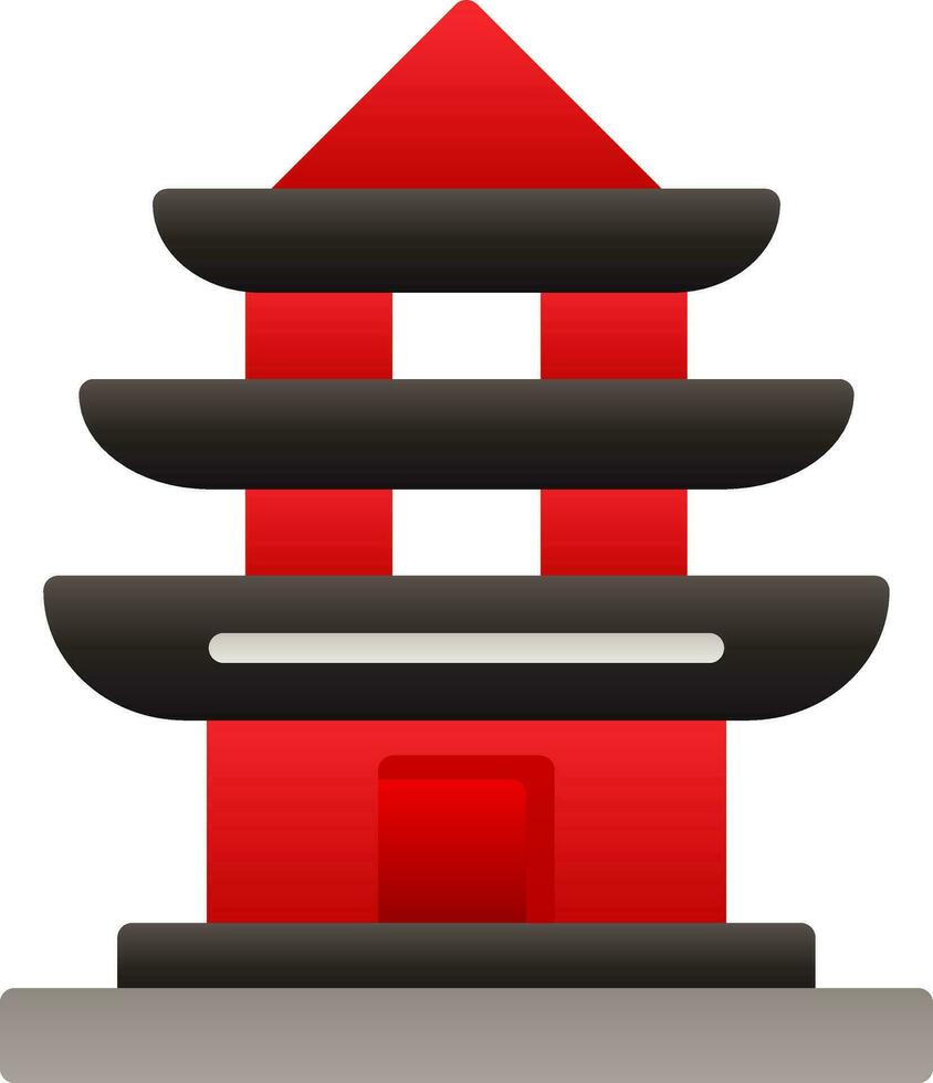 Pagoda Vector Icon Design