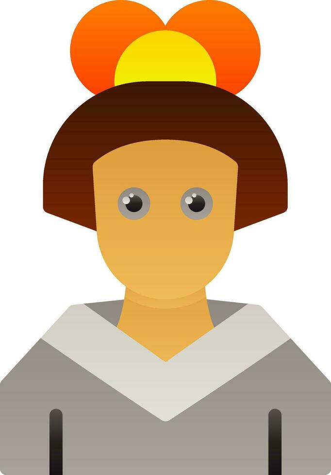 Geisha Vector Icon Design