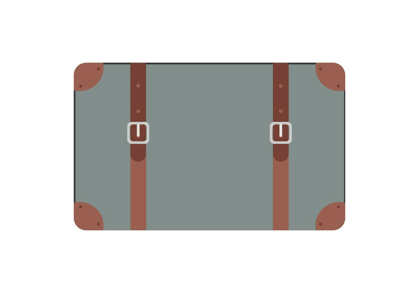 Retro suitcase isolated on white background. Vector illustration.