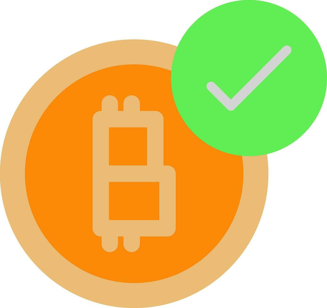Bitcoin accepted Vector Icon Design