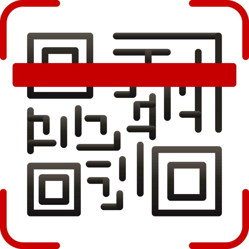 Qr code scan Vector Icon Design