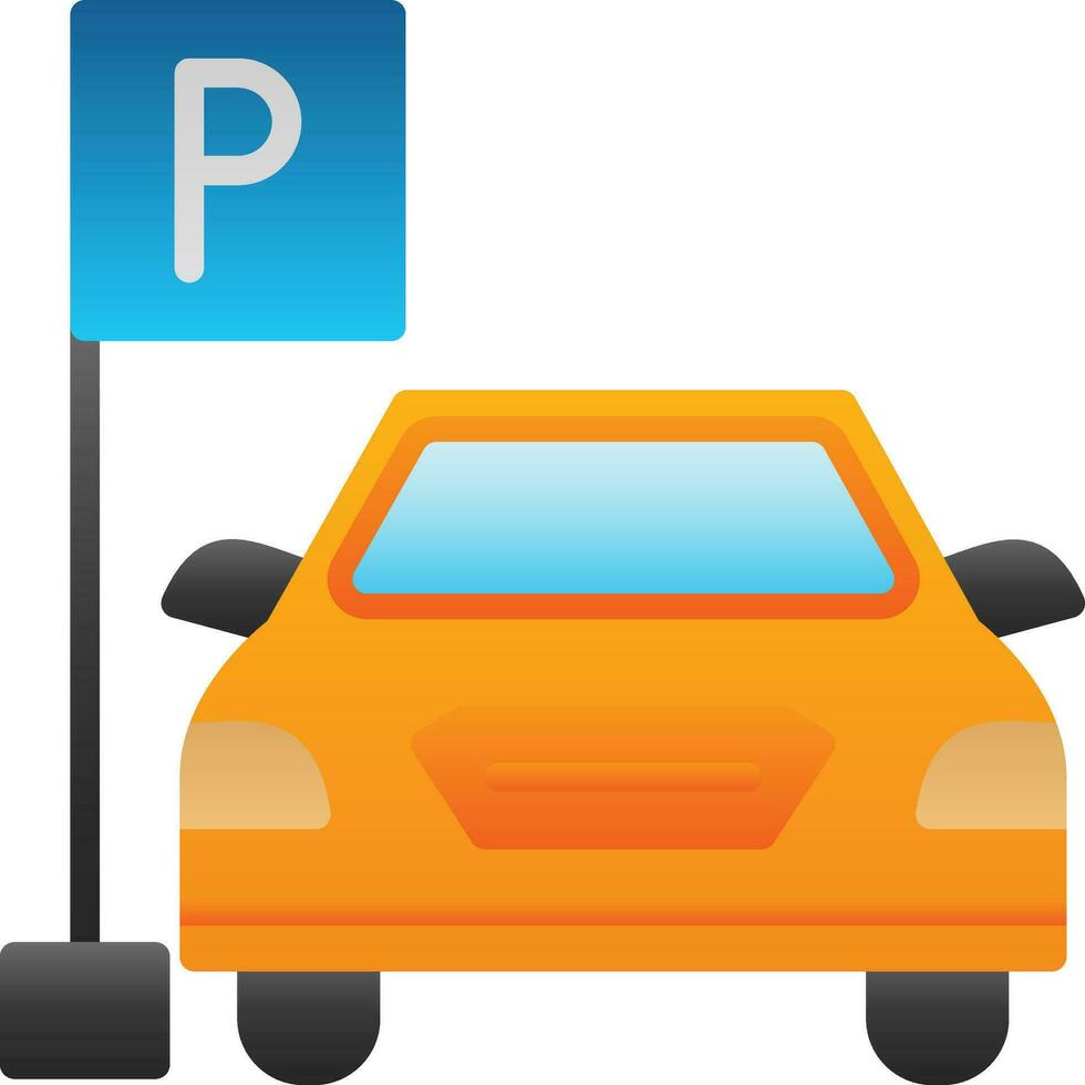 diseño de icono de vector de aparcamiento de coche