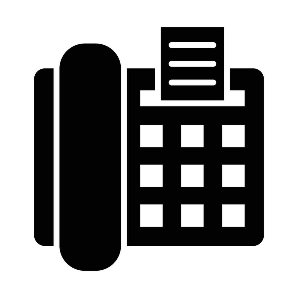 Fax Vector Glyph Icon For Personal And Commercial Use.