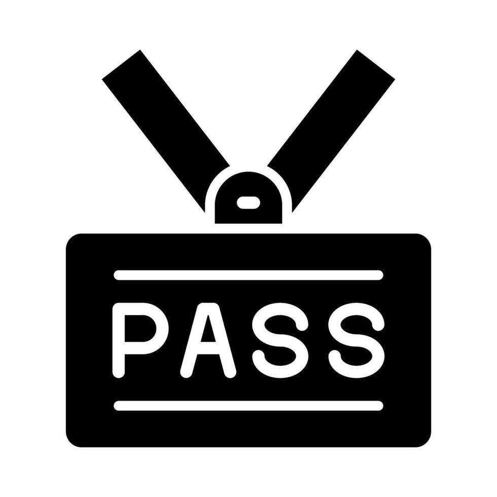 Pass Vector Glyph Icon For Personal And Commercial Use.