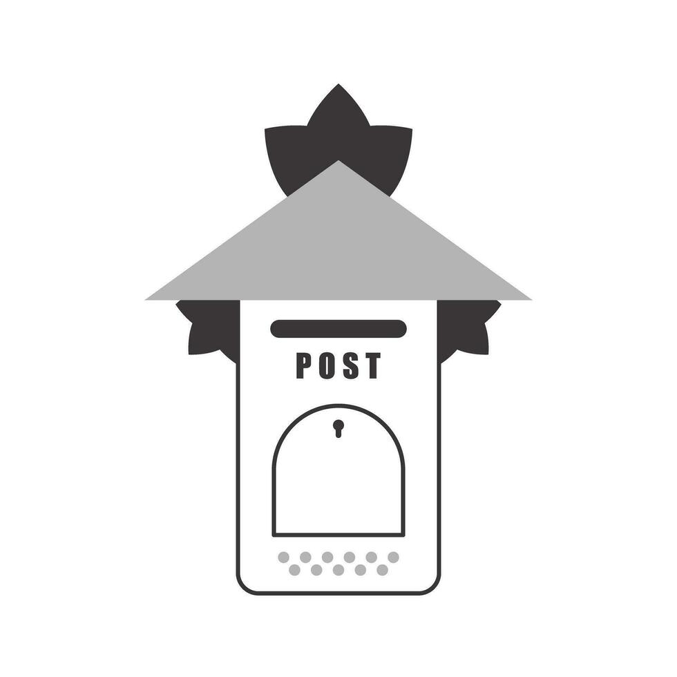 Mailbox. The concept of delivery of cargo and parcels. Linear modern style. vector