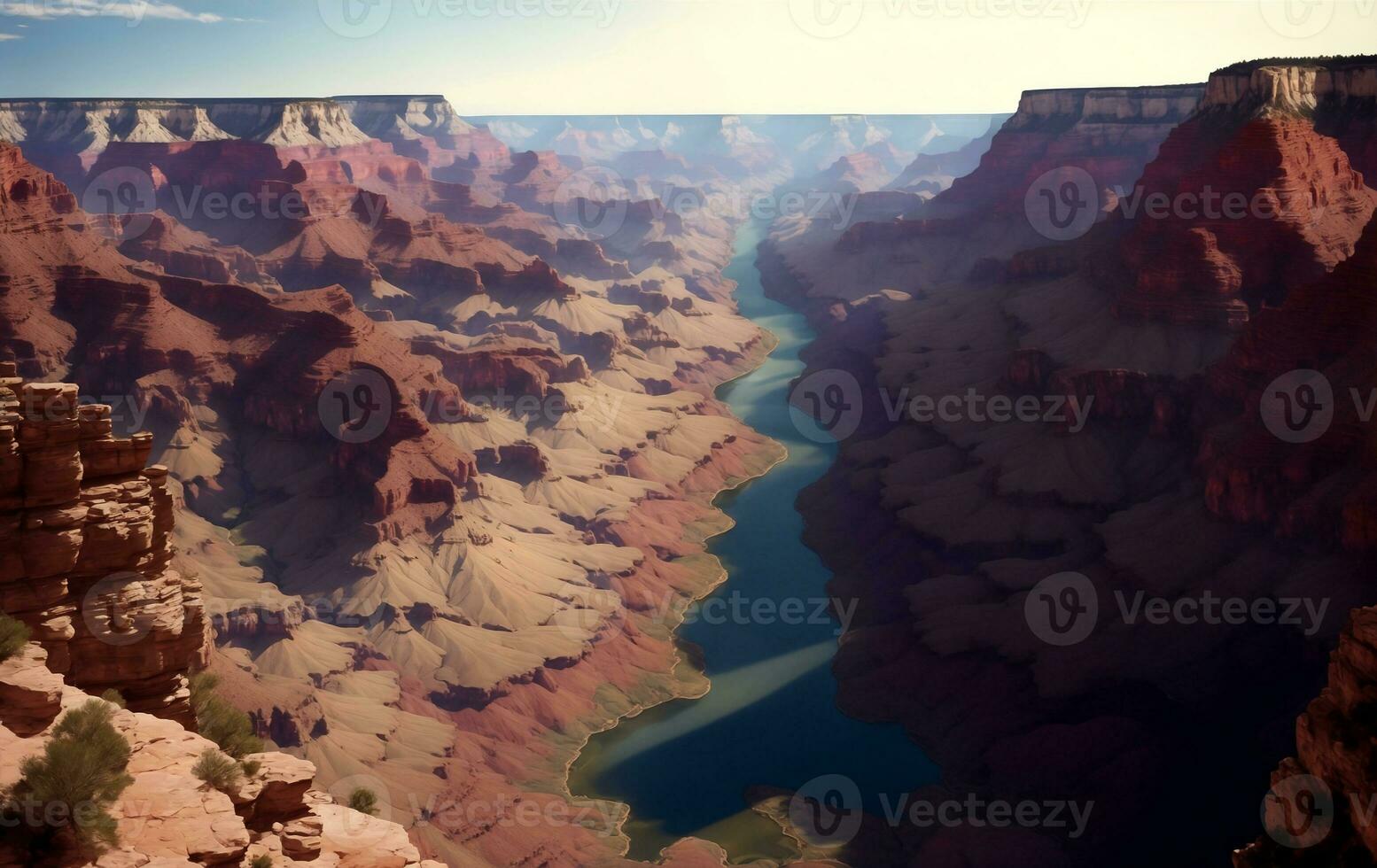 A Beautiful view of grand canyon , Generative AI Illustration. photo