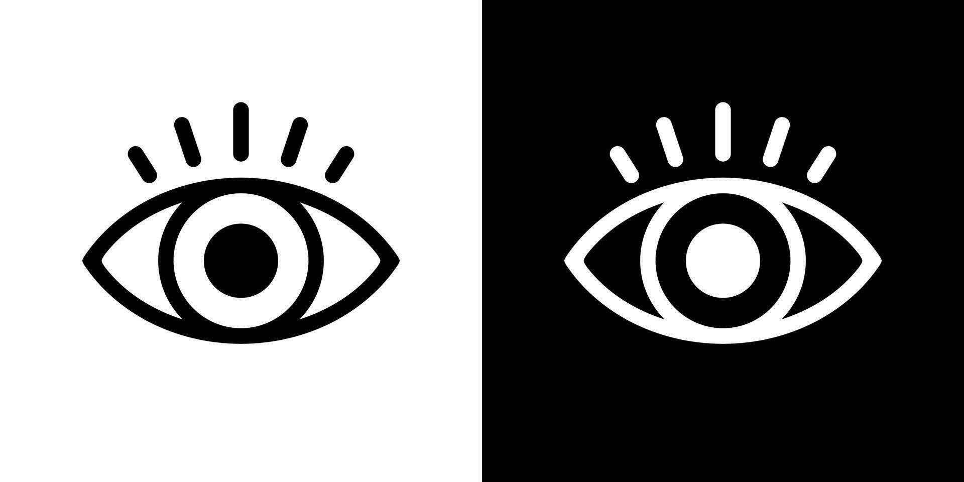 Eye icon vector in flat style. View, watch sign symbol