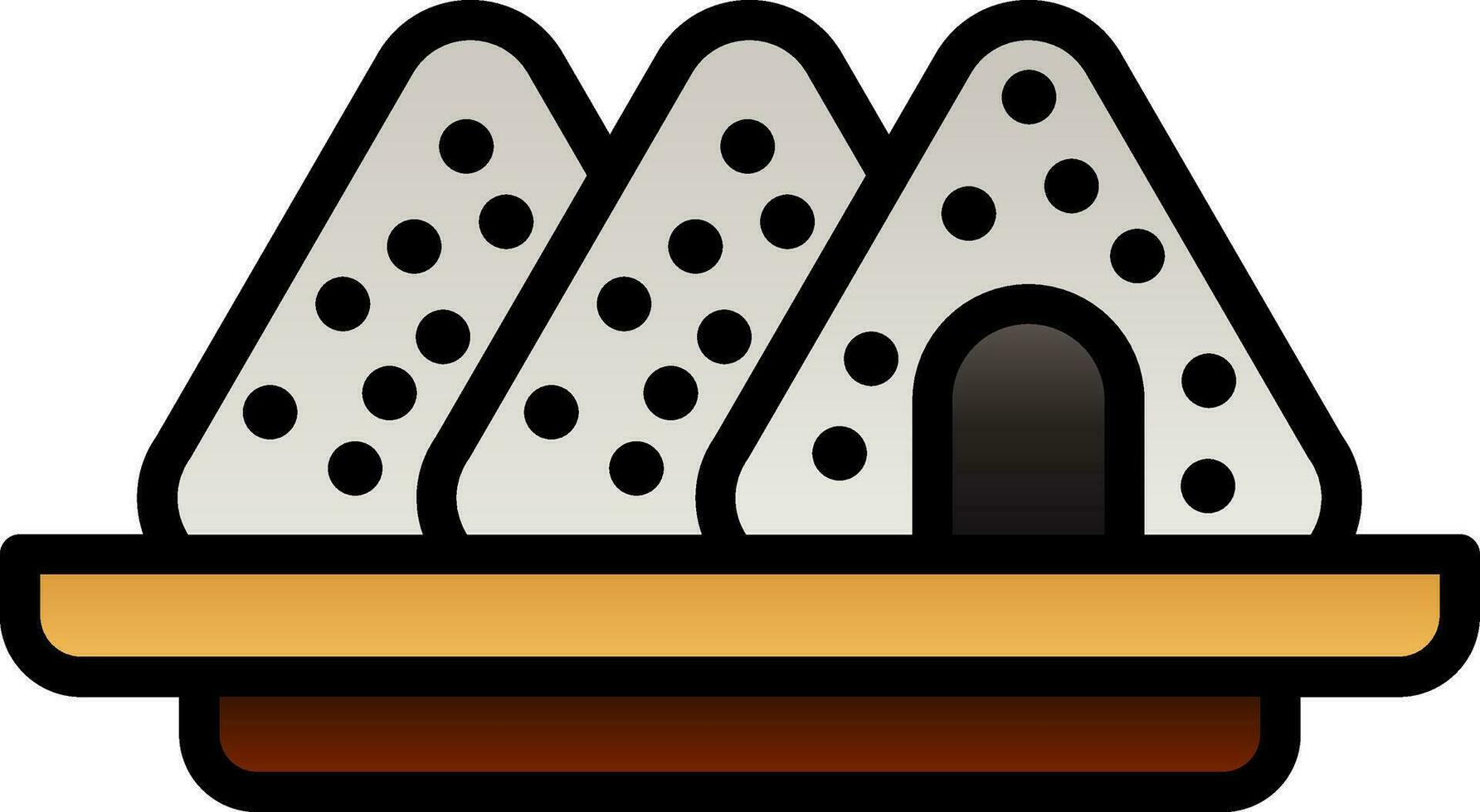 Onigiri Vector Icon Design