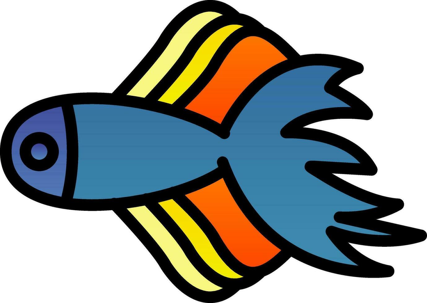 Betta fish Vector Icon Design