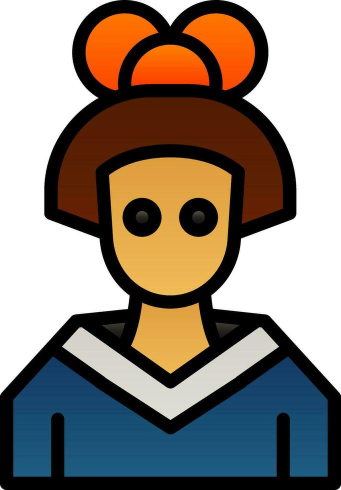 Geisha Vector Icon Design