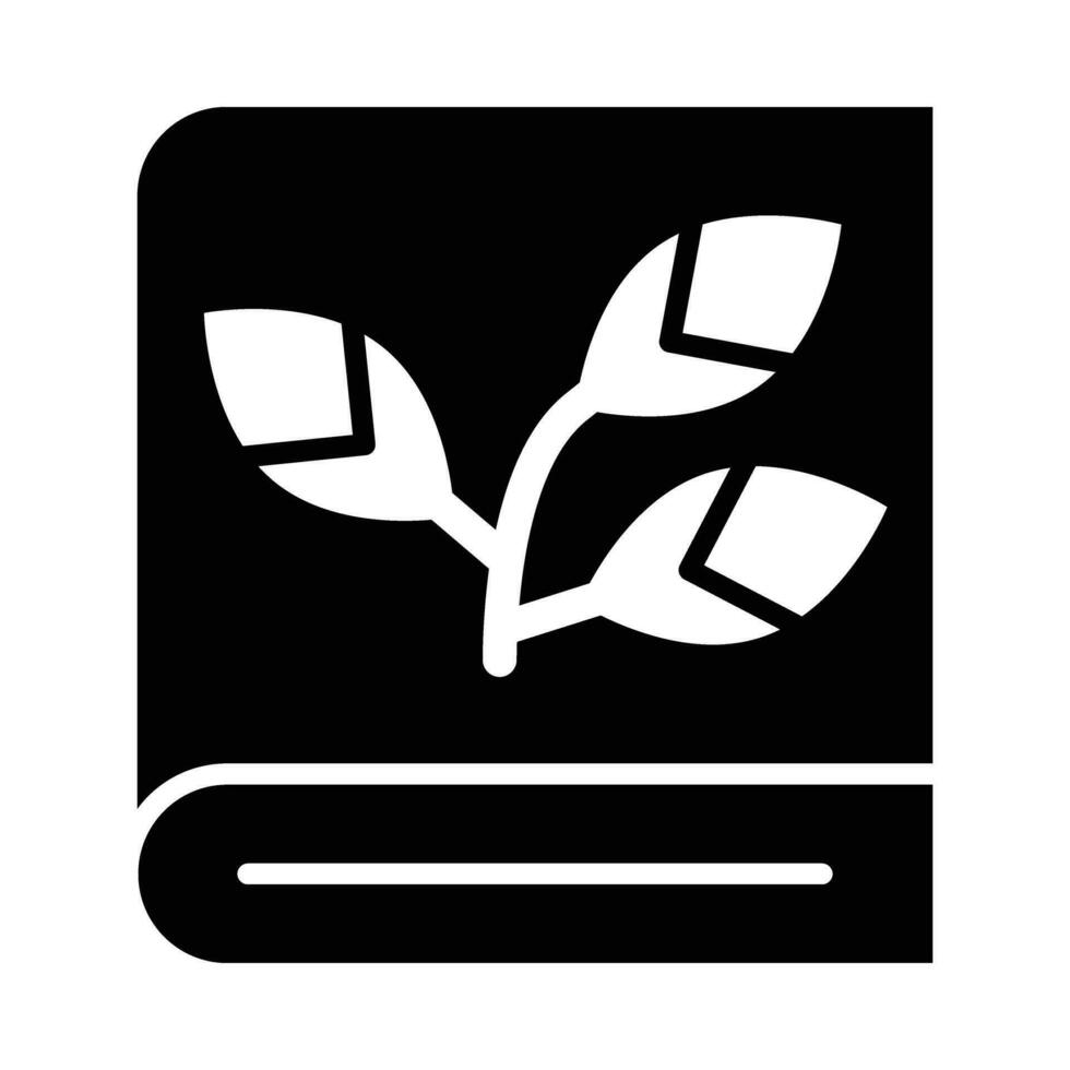 Botany Book Vector Glyph Icon For Personal And Commercial Use.
