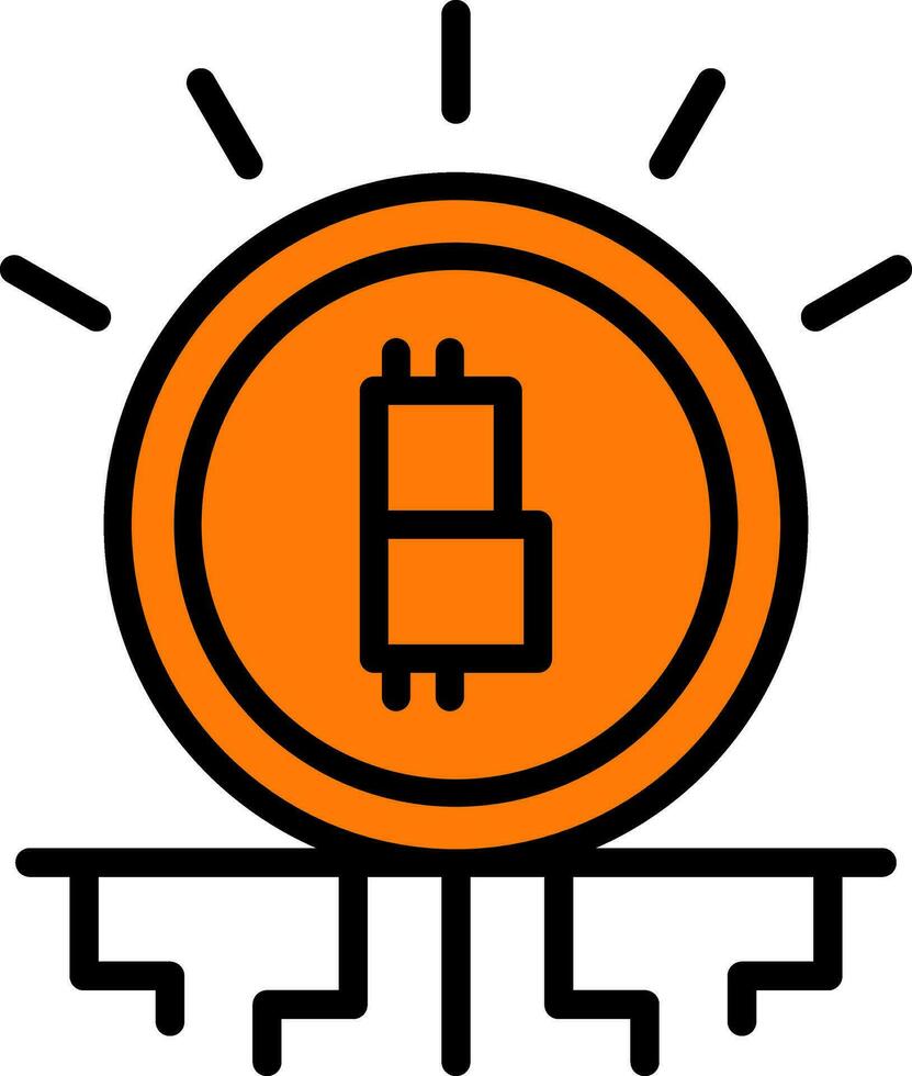 Bitcoin encryption Vector Icon Design