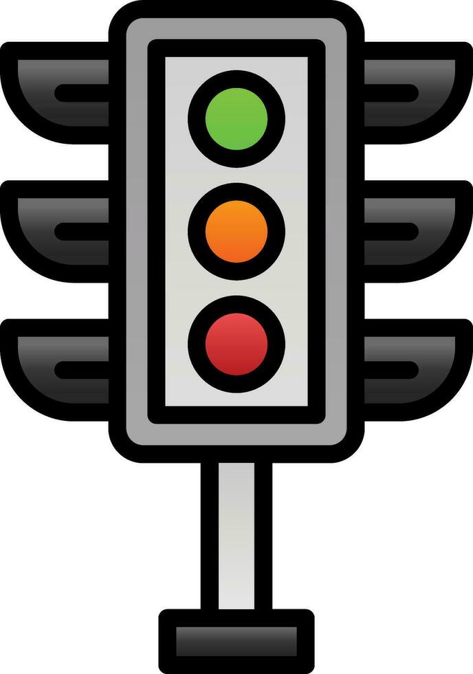 Traffic light Vector Icon Design