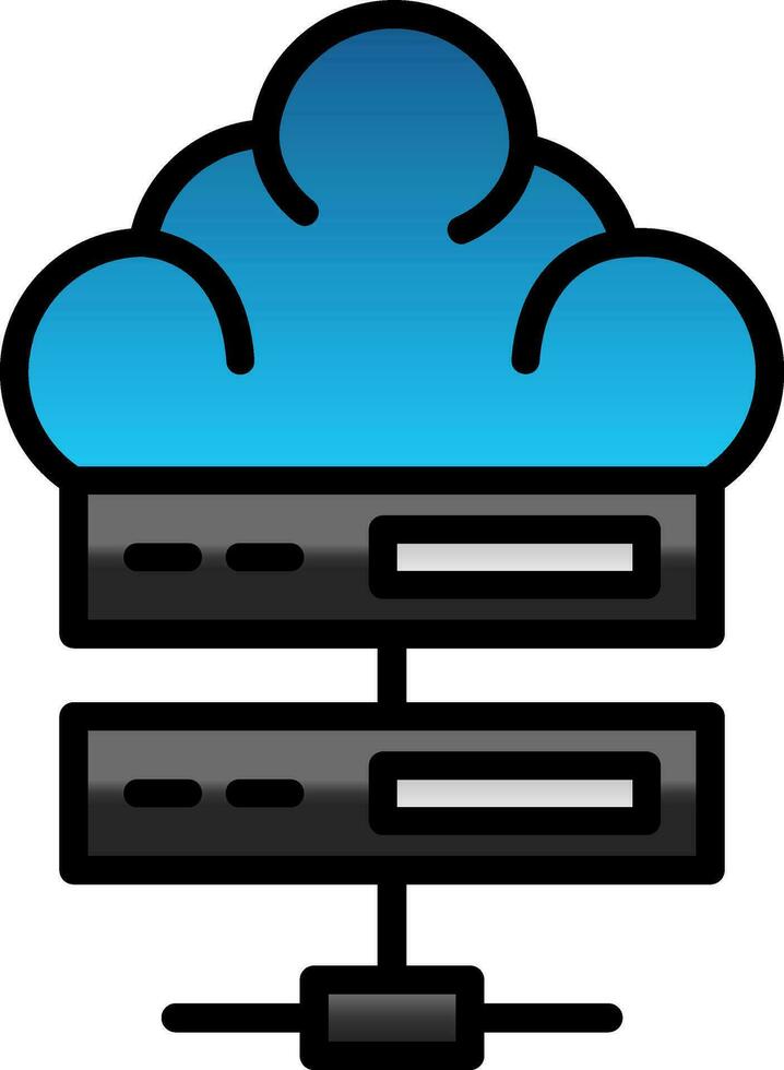 Cloud server Vector Icon Design