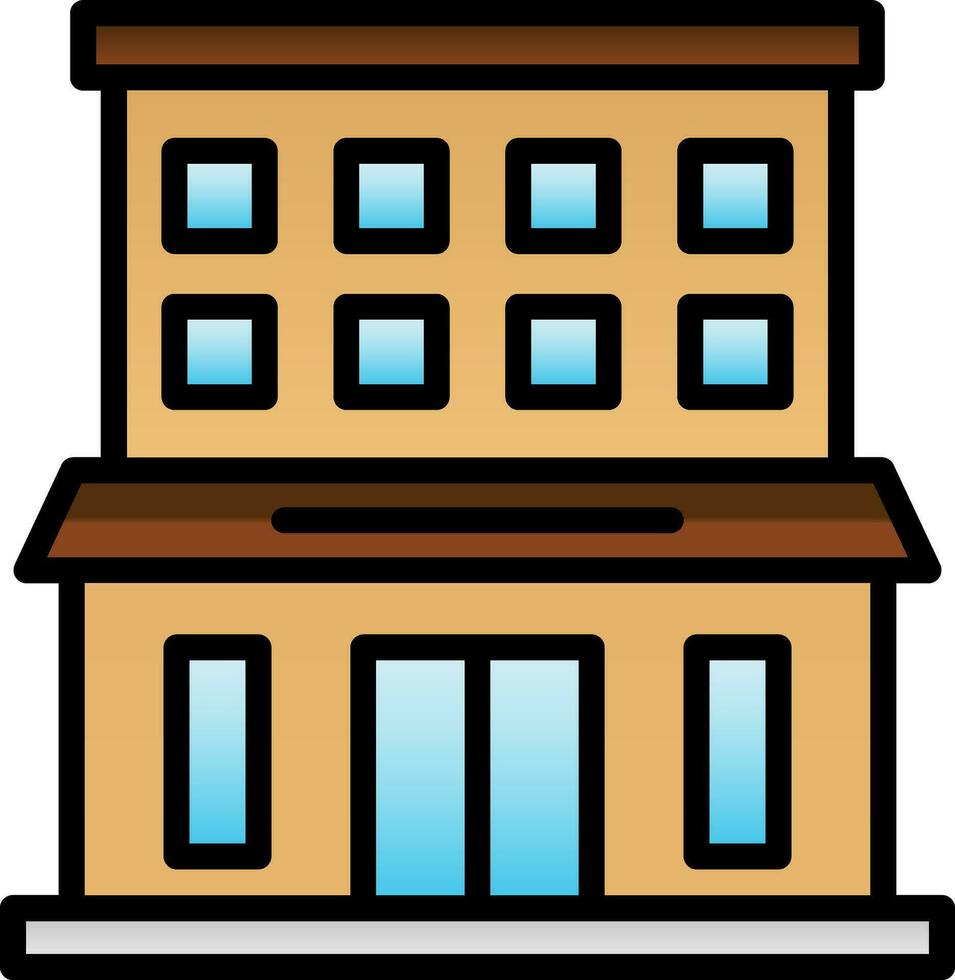 Office Building Vector Icon Design